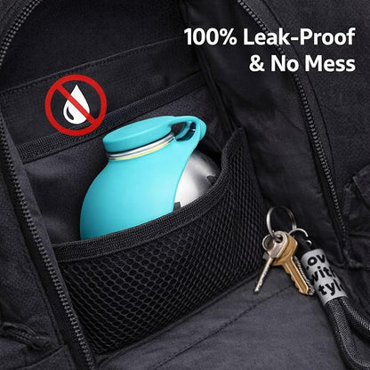 Foldable Pet Water Bottle for Travel, 2 in 1 Portable Dog Water Bottle, Water Bottle for Dogs on Walks, Stainless Steel Bottle & Silicone Bowl, for Walking Hiking Small Dog Water Bottle (Pink+Print)