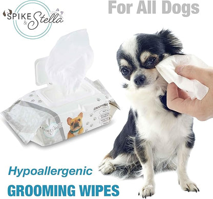 110 Pack Pet Grooming Wipes - Large & Extra-Large Sizes - Lavender, Aloe, & Unscented Variations - Hypoallergenic & Extra Durable - Perfect for Dogs & Cats, 6"x8"