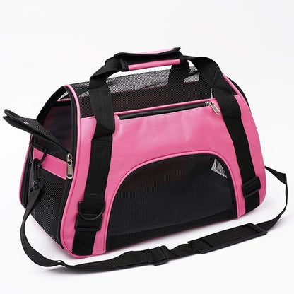 Cat Carrier for Small Cats Soft-Sided Pet Carrier for Cats Puppies Small Pets Airline Approved Lightweight Comfortable Travel Cat Carrier (Small, Pink)