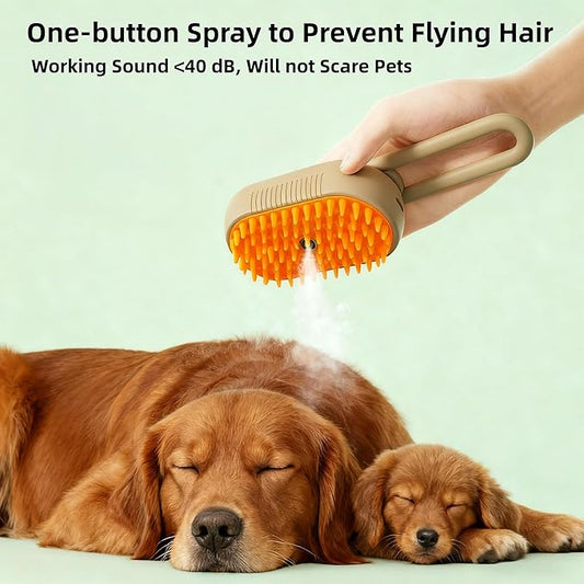 Cat Steam Brush for Shedding, 4-in-1 Steam Brush for Cats and Dogs, Spray Hair Removal Comb, Pet Brush for Cleaning Comb, Hair Removal, Massage, Grooming
