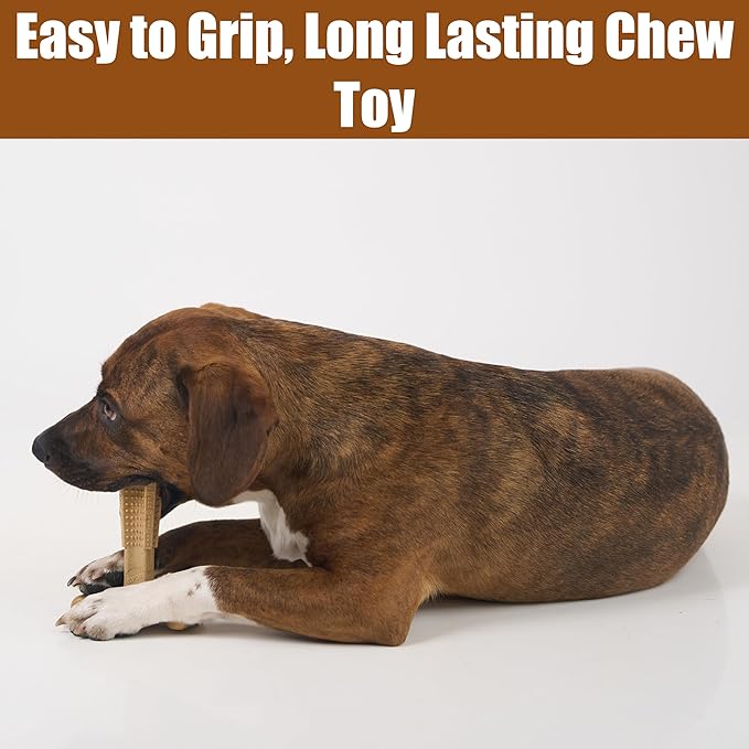 SPOT Bam-Bones Plus T-Bone Dog Chew Toy, Bamboo Fiber & Nylon, Chicken Flavor, Durable Non-Splintering Chew for Moderate to Aggressive Chewers, Dogs 30-60 lbs, 6 Inch