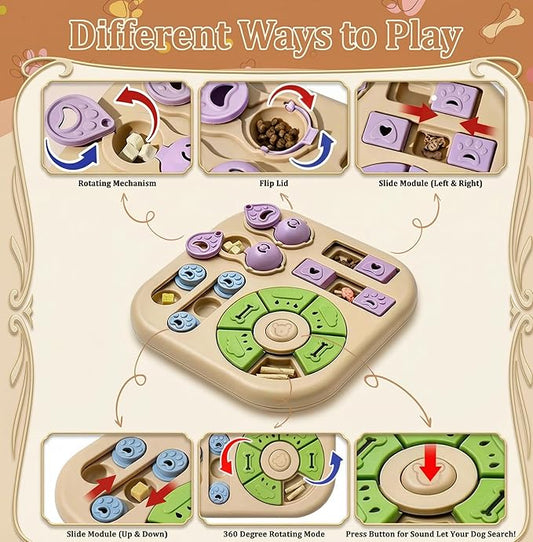Interactive Dog Puzzle Toys for Smart Dogs - Mental Stimulation Puzzle Toys for Small & Medium Dogs, Treat Dispensing Dog Enrichment Toys for Beginner Dogs