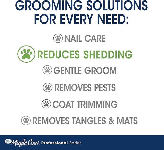 Four Paws Magic Coat Professional Series Grooming Dual-Sided Silicone Wet or Dry Curry Deshedding Brush for Dogs, 1 Count