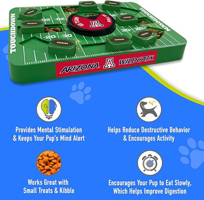Pets First NCAA University of Arizona Large Puzzle Treat Toy for Dogs - Interactive Slow Feeding Toy, New Large Size