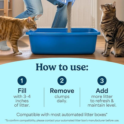 Fresh Step Clumping Cat Litter, Multi-Cat, Long Lasting Odor Control Kitty Litter with Activated Charcoal, Low Dust Formula, 14 lb