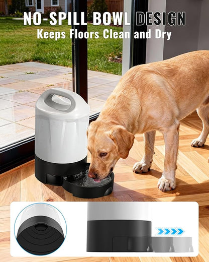 Dog Water Bottle Portable 1 Gallon (128oz), Automatic Gravity Dog Water Dispenser with Pull-Out Drinking Bowl, Large Capacity for Travel, Camping, Hiking, Beach & Road Trips, BPA-Free