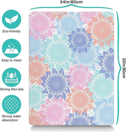Pet Feeding Mat for Floors Waterproof Dog Mat for Food and Water Absorbent Quick Dry Non Slip mat for Cat Bowls
