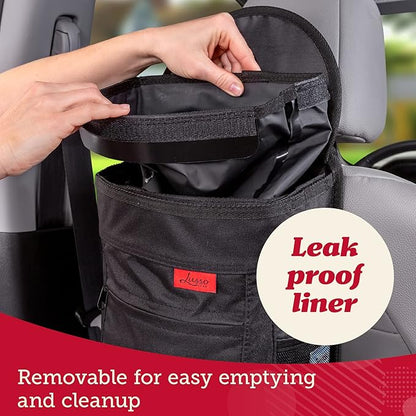 Lusso Dog Car Seat Cover and Car Trash Can- Waterproof Seat Cover and Leak Proof Trash Can - Organize and Clean Your Car