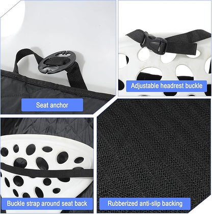 2 Pack Dog Car Seat Cover, Waterproof 600D Oxford Pet Car Front Seat Protector with Side Flaps, Nonslip ScratchProof Captain Chair Seats Cover for Cars Trucks SUVs, Standard Size