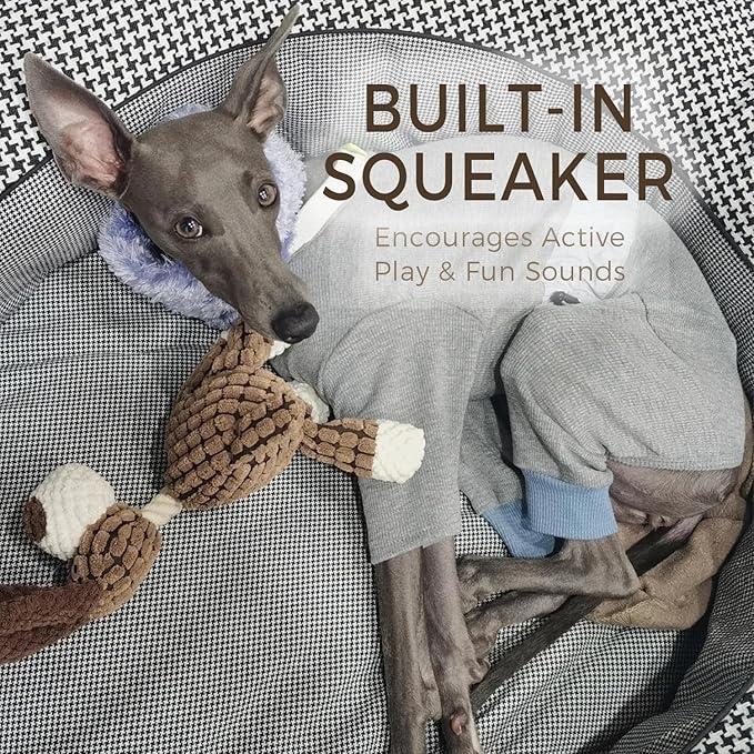 Squeaky Plush Dog Toy, Puppy Chew Toy for Teething, Tough Small Dog Toy to Keep Them Busy