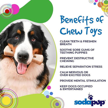 SodaPup Mod Bone – Durable Dog Chew Toy and Treat Dispenser Made in USA from Non-Toxic, Pet Safe, Food Safe Nylon Material for Mental Stimulation, Clean Teeth, Fresh Breath, Problem Chewing, & More
