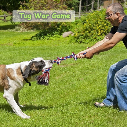 Rope Dog Toys for Aggressive Chewers Large Breed Medium Breed, Small Dog Puppy Teething Chew Toys Heavy Duty Dental Dog Rope Toys Prevents Boredom and Relieves Stress