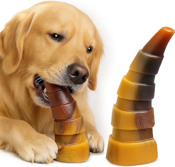 Dog Chew Toys for Aggressive Chewers, 2 Pack Indestructible Toys for Large Dogs, Dog Toy for Large Medium Small Breed, Super Chewer with Tough Nylon, Gift for Dogs