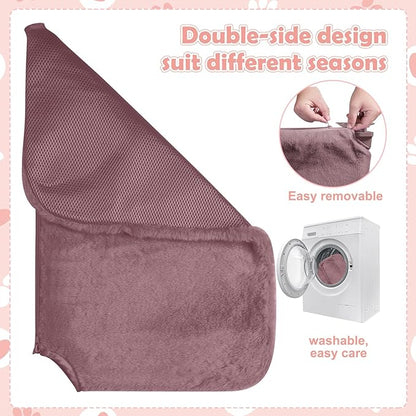 2 Pack Cat Window Perch,Cat Window Hammock Cordless Foldable Window Bed with 4 Large Strong Suction Cup,Reversible Cushion Cover,Metal Frame Easy to Adjust Window Seat Holds up to 40lbs(Brown)