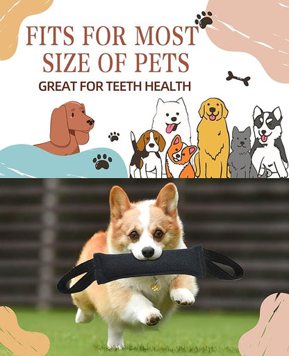 Clysrou Dog Tug Toy Tough Jute Bite Pillow Lasting Training Equipment Puppy to Large Dogs Interactive