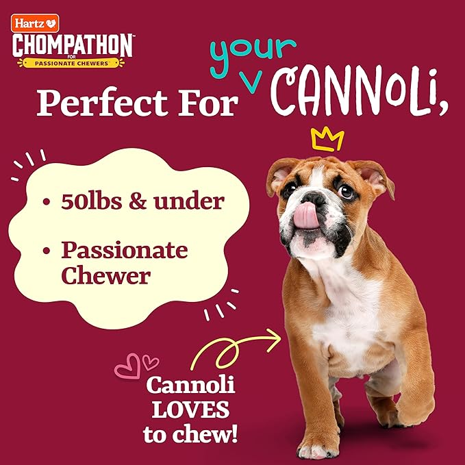Hartz Chompathon Rock 'N Rib Bone Dog Chew Toy for Aggressive Chewers, Double Layered Flavored with Chicken & Beef