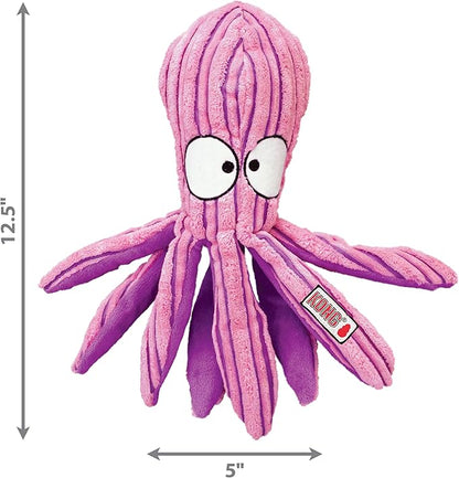 KONG Cuteseas Rufflez Soft Ridged Plush Dog Toy (Shark/Octopus)