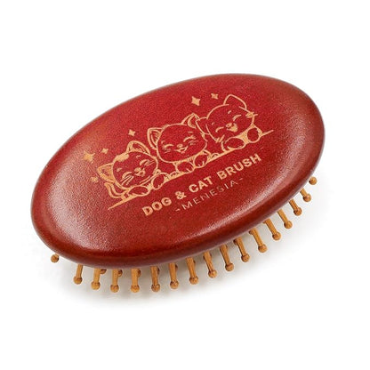 Bamboo Bristle Cushion Brush for Cat & Dog Hair - Bamboo Pet Scalp Massager - Kitty & Puppy Hair Grooming Brush Comb (Brown)