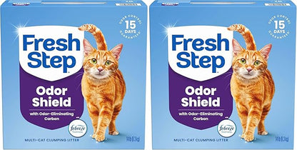 Fresh Step Clumping Cat Litter, Multi-Cat Odor Control, 14 lbs (Pack of 2)