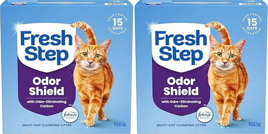Fresh Step Clumping Cat Litter, Multi-Cat Odor Control, 14 lbs (Pack of 2)