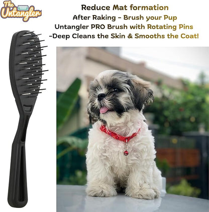 Mini-Rake V-Shaped with 1" Double-Row Rotating Teeth (Crystal with BlackTop)