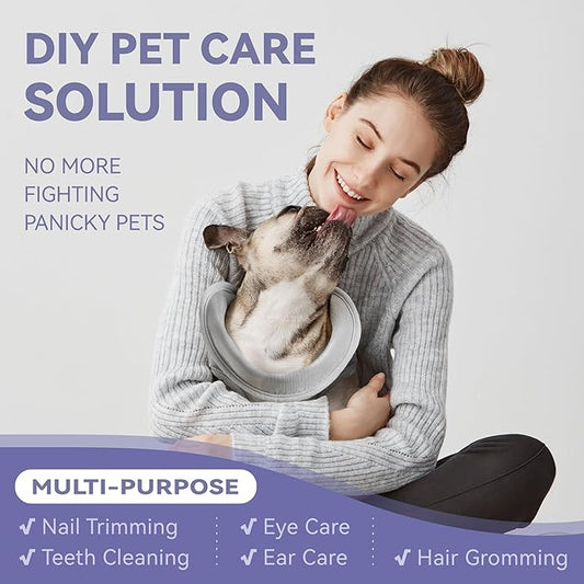 Dog Grooming Hammock Harness for Dogs & Cats with Pet Nail Clipper Trimmer - Cat Hanger Sling for Trimming Clipping Nails- Dog Hammock Restraint Bag for Small Medium Large pet （ Grey XS）
