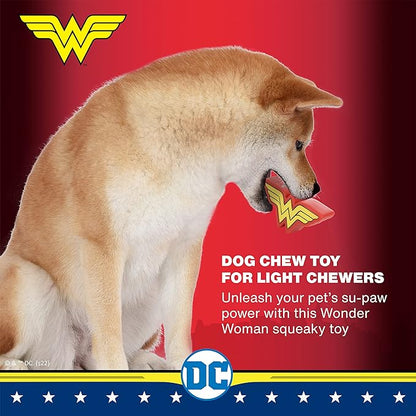DC Comics for Pets Wonder Woman Dog Toy | Vinyl Squeaky Dog Toy, Plastic Dog Toy for All Dogs to Add to Dog Toy Bin | Wonder Woman Toy for Dogs | Officially Licensed Dog Toy