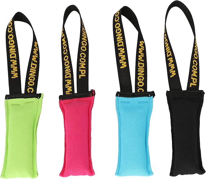 Dingo Cotton tug Toy with Handle, for Catch Retrieving and tug of war, Dog bite Pillow Floating on The Water, Four Colours, S Z30001