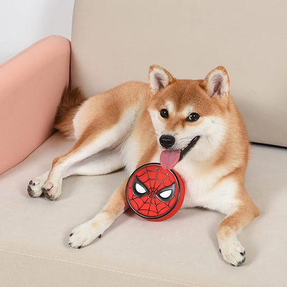 Marvel Comics for Pets Vinyl Spider-Man Dog Toy | Small Squeaky Dog Toy Spiderman Logo | Spiderman Toys for Pets, Marvel Comics Collection Squeaky Dog Toys Small Dog Toy, 4 Inch