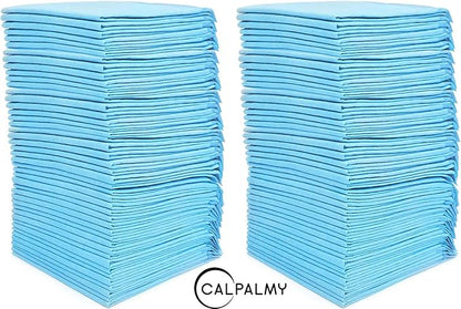 (100 Pads) CalPalmy Ultra Absorbency Pet Toilet Training Pads 18" x 13" Moisture Locking Technology Turns Liquid into Gel - Perfect for Rabbits and Guinea Pigs