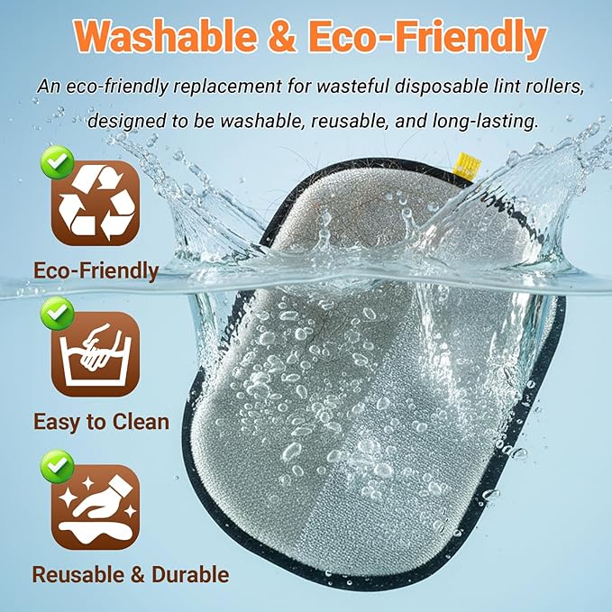 Premium Magic Brush Pet Hair Removal Gloves (3pcs) - Reusable & Washable 5-Finger Design for Furniture, Car Seats, Carpet, Laundry - for Surfaces, Not Pet Grooming