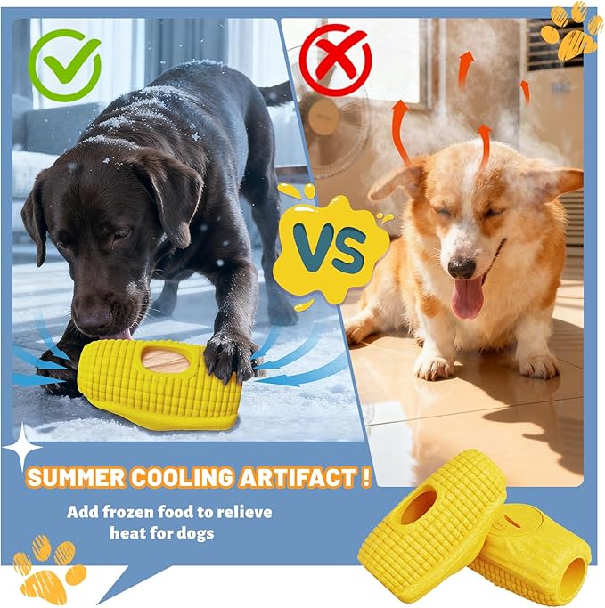 Dog Chew Toys for Aggressive Chewers,Frozen Dog Toys to Keep Them Busy,Frozen Dog Treat Toy with Mold Cups,Indestructible Dog Toy for Indoor Outdoor Play,Fillable Cognitive Licking Toy