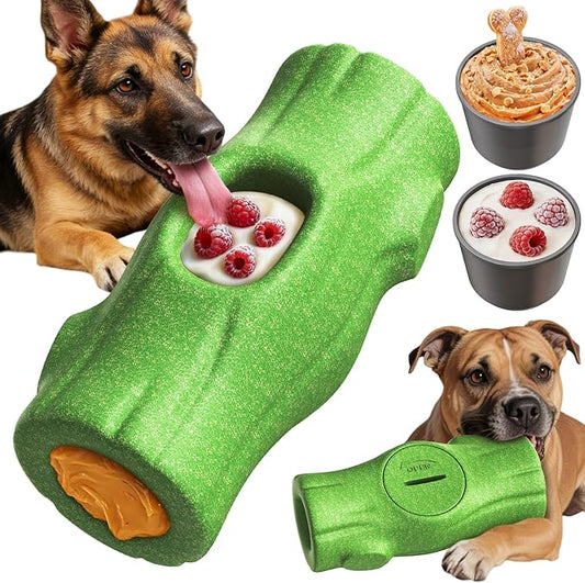 KADTC XXL 3-in-1 Durable Dog Enrichment Toy - Long-Lasting Fillable & Frozen Lick Toy - No-Transfer Freeze & Play -Mess-Free - Ultimate Boredom Buster & Tough Chew Toys for Large Dogs - BPA-Free, Safe