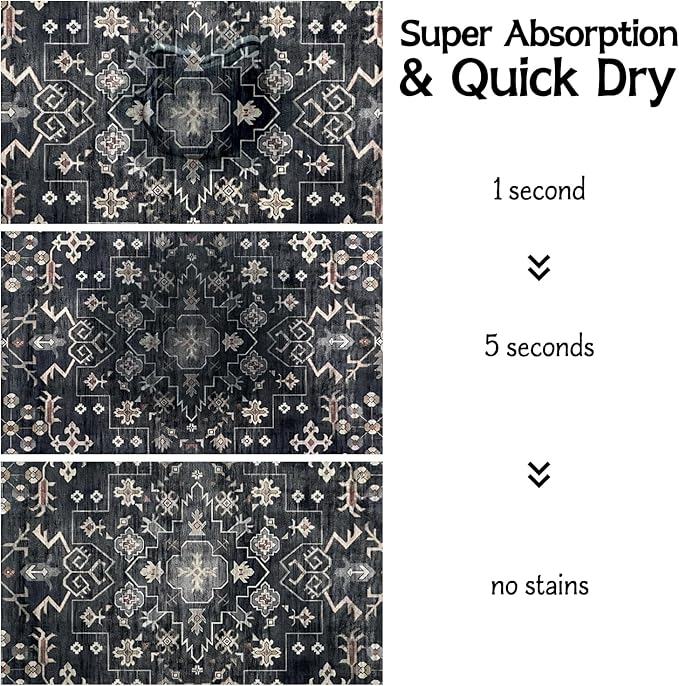 Pet Food Mats for Floor, Absorbent Dog Mat for Food and Water Dispenser, Quick Dry Dog Placemat Pet Supplies