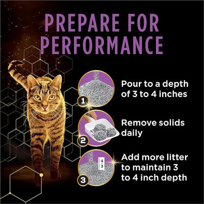 Purina Tidy Cats Performance Plus Feet Unscented Low Tracking, Clumping, Odor Control Kitty Litter   - 22 lb. Box