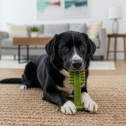 SPOT Bam-Bones Plus Toothbrush Dog Chew Toy, Durable Bamboo Fiber & Nylon Dental Chew, Fresh Mint & Baking Soda for Dental Care, Easy-to-Grip T-Bone Shape, for Heavy Chewers Under 60 lbs, 6 Inch