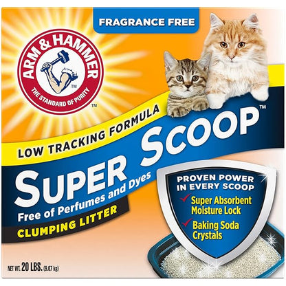 Arm & Hammer Super Scoop Litter, Unscented, 20 Lbs