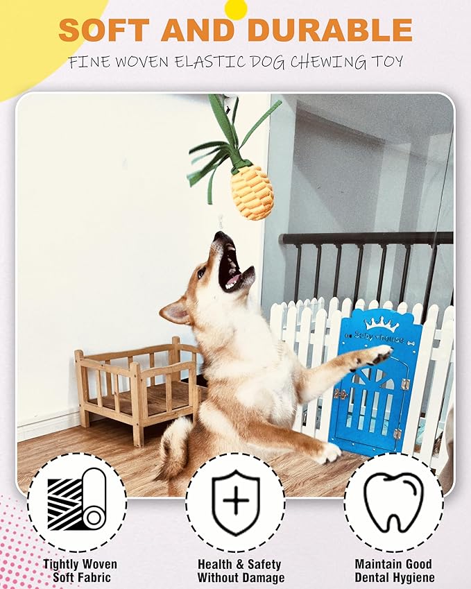 Pineapple Dog Dental Teeth Cleaning Chew Toys for Large Dogs