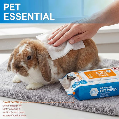 MED PRIDE Hypoallergenic Cat Wipes for Bathing and Cleaning with Aloe Vera Alcohol and Paraben-Free Extra Soft Cat Cleaning Wipes for Fur (12 Packs of 60)