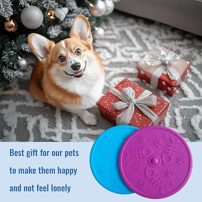 TPR Rubber Indestructible Dog Flying Disc, Soft Bite Resistant Frisbee, Floating Interactive Fetch Toy for Small/Medium/Large Dogs Outdoor Beach Pool Play