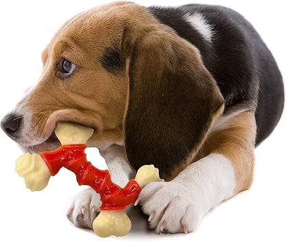 Nylabone Double Bone Power Chew Toy for Dogs, Dog Toys for Aggressive Chewers, Bacon Flavor, Medium - Up to 35 lbs, 1 Count