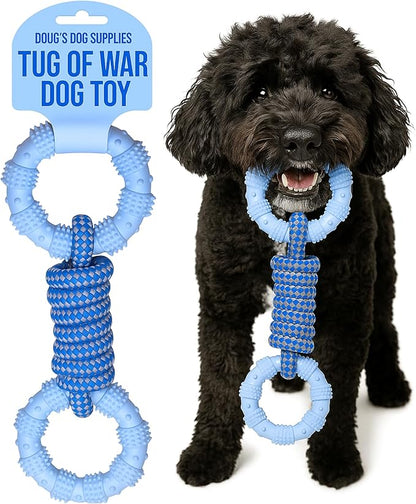 Doug's Dog Supplies Ring Rope Toy – Tug of War Toy for Medium & Large Dogs | Tug & Play Dog Toy