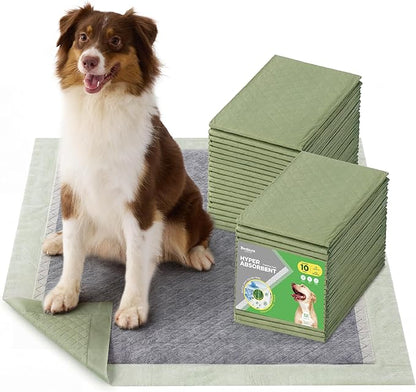 Bedsure Dog Pee Pads Extra Large, 28" x 34" Puppy Pads 52 Count, Super Absorbent & Leak Proof, XL Training Pads Quick Dry Disposable Potty Pad with Odor-Control Activated Carbon & ECO Green Material
