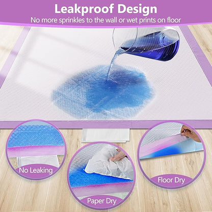 Gimars XL 6-Layer Ultra Absorbent 1200ml 48-Hour Leak-Proof Dog Pee Pads, Quick Dry Extra Large Puppy Pads for Puppy Training, Senior & Incontinent Dogs, Cats, Overnight Use, 30"x36", 50 Count