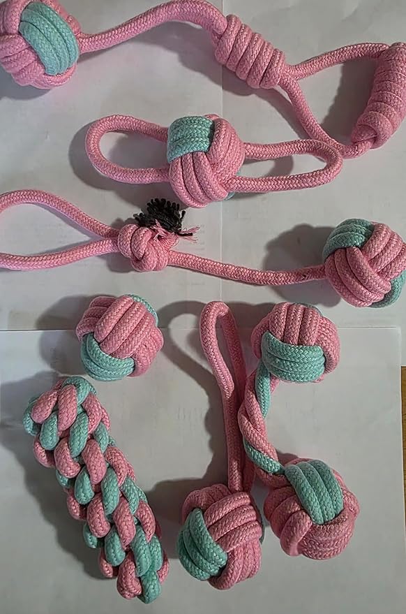 7PCS Dog Rope Toys Set for Aggressive Chewers – Heavy Duty Dog Tug Toys for Medium & Large Dogs, Puppy Teeth Cleaning & Interactive Play