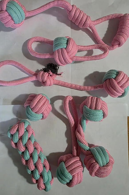 7PCS Dog Rope Toys Set for Aggressive Chewers – Heavy Duty Dog Tug Toys for Medium & Large Dogs, Puppy Teeth Cleaning & Interactive Play