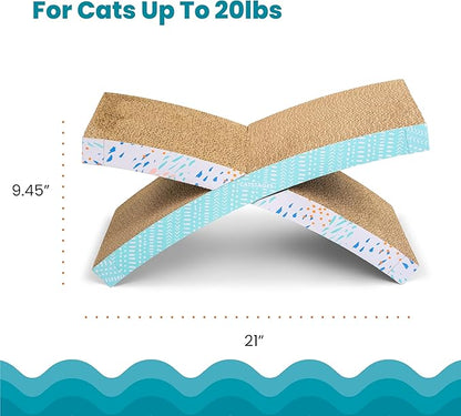 Catstages Easy Life Hammock Cat Lounger & Scratcher – Elevated Spot with Catnip, Comfortable & Multifunctional Design, Supports Cats Up to 20lbs