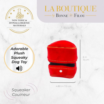 Bonne et Filou Dog Squeak Toys, Ring for Engagement and Wedding, Engagement Toys, Puppy Wedding, Plush Diamond Ring Squeaky Dog Toy for Small & Medium Dogs