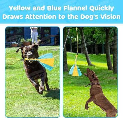 Dog Flirt Pole, Retractable Teasing Stick with Lure, Interactive Dog Toy for Outdoor Training Play Exercise, 40 Inch Flirt Stick for Small Medium Large Dogs