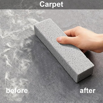 Miyake 3-in-1 Pet Hair Remover Rubber Brush with Squeegee, Cat and Dog Hair Remover Pumice Stone Tool, Lint & Carpet Cleaner for Couch, Furniture, Clothes, Pet Bed, Car Detailing Supply & Home Tools